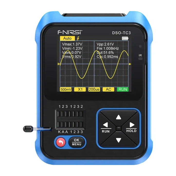 FNIRSI DSO-TC3 Strumento Diagnosi Auto 3-in-1 Oscilloscopio Generatore Segnali Tester Componenti FNIRSI DSO-TC3 Strumento Diagnosi Auto 3-in-1 Oscilloscopio Generatore Segnali Tester Componenti