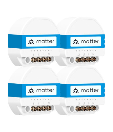 Meross MSS815MAQUA-UN 4 Pezzi Interruttori Smart Wi-Fi Matter