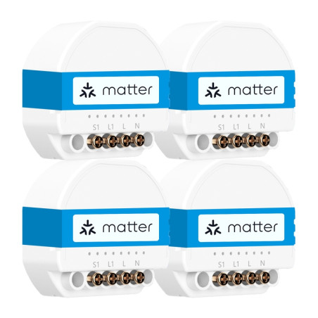 Meross MSS815MAQUA-UN 4 Pezzi Interruttori Smart Wi-Fi Matter