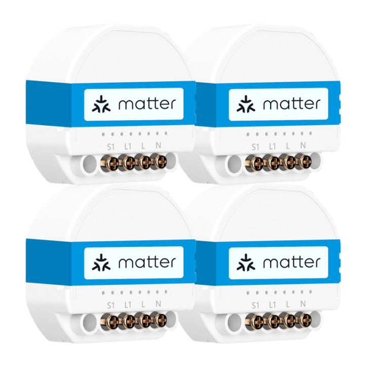 Meross MSS815MAQUA-UN 4 Pezzi Interruttori Smart Wi-Fi Matter