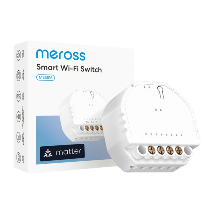 Meross MSS815MAQUA-UN 4 Pezzi Interruttori Smart Wi-Fi Matter