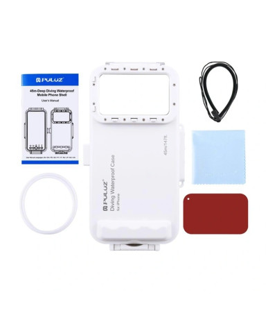 Custodia Impermeabile Puluz per Smartphone USB-C 45m Bianco