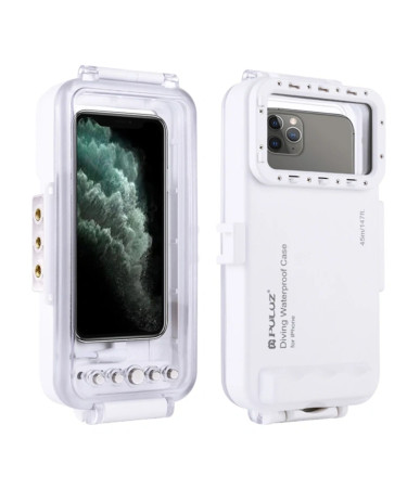Custodia Impermeabile Puluz 45m per iPhone Bianco