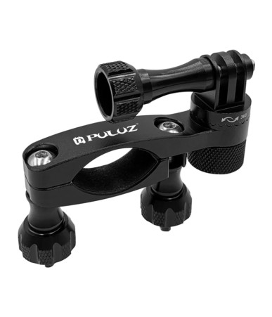 Puluz Supporto Manubrio in Alluminio per Action Cam Rotazione 360° Nero