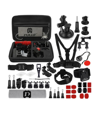 PULUZ Set Completo Accessori 45 in 1 per Action Cam e Smartphone
