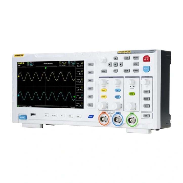 FNIRSI 1014D Oscilloscopio Generatore di Segnali 100MHz Doppio Canale