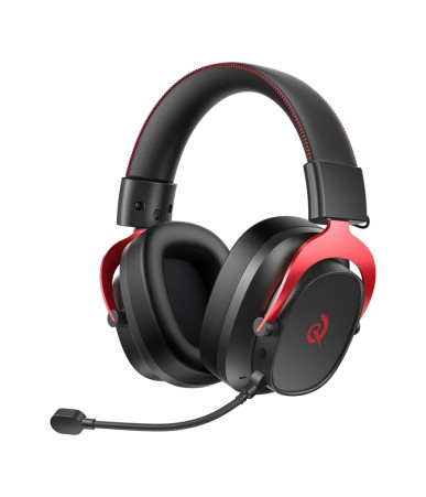 QCY Heroad VT200 Cuffie Gaming Bluetooth Over-Ear Nero e Rosso