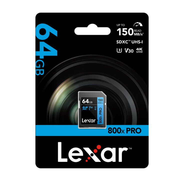 Lexar Professional 800x PRO SDXC 64GB Scheda di Memoria Lexar Professional 800x PRO SDXC 64GB Scheda di Memoria