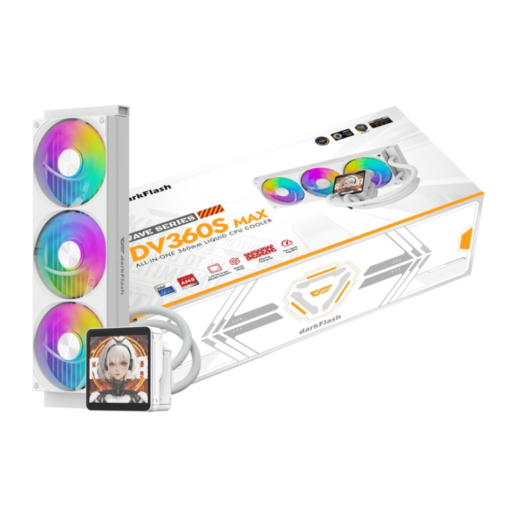 DarkFlash DV360S MAX Dissipatore Liquido CPU Bianco