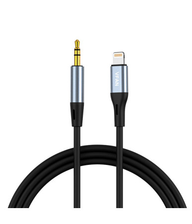 Vipfan Cavo Audio Lightning a Mini Jack 3.5mm AUX 1 Metro Grigio