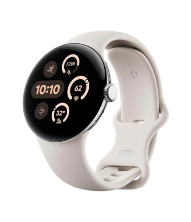Google Pixel Watch 3 45mm BT - Argento Lucido / Porcellana