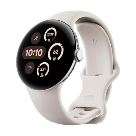 Google Pixel Watch 3 45mm BT - Argento Lucido / Porcellana