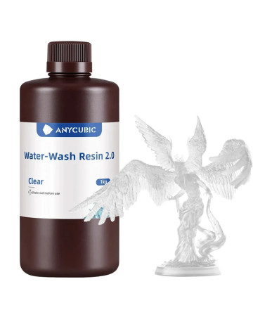 Resina per Stampa 3D Anycubic Water-Wash Resin 2.0 Trasparente 1kg