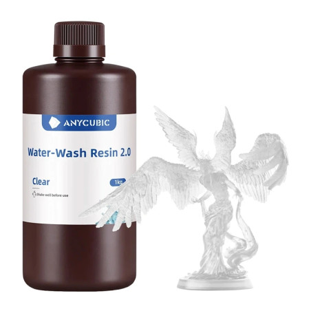 Resina per Stampa 3D Anycubic Water-Wash Resin 2.0 Trasparente 1kg