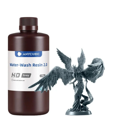 Resina per Stampa 3D ANYCUBIC Water-Wash Resin 2.0 Grigio 1kg
