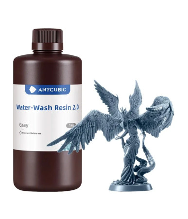Resina per Stampa 3D Anycubic Water-Wash 2.0 Grigio 1kg