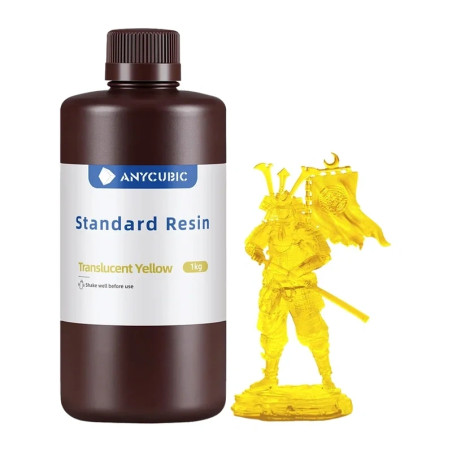 Resina per Stampa 3D ANYCUBIC Standard Trasparente Gialla 1kg