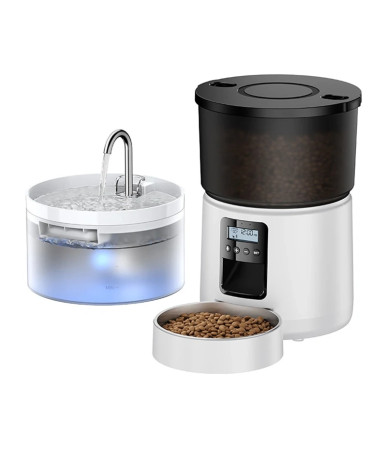 Rojeco Distributore Cibo 3L + Erogatore Acqua 2L