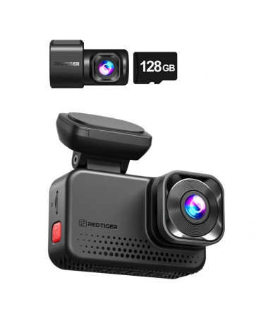 Redtiger VC70 Dashcam 4K + 2.5K con 128GB Wi-Fi 6