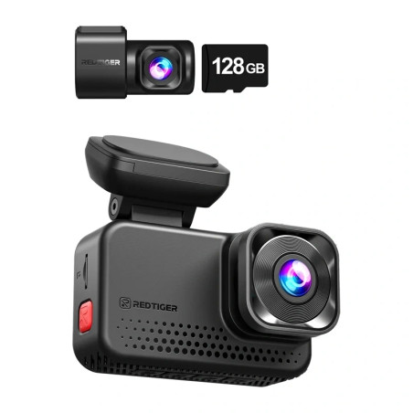 Redtiger VC70 Dashcam 4K + 2.5K con 128GB Wi-Fi 6