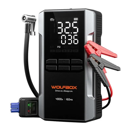 Wolfbox MegaVolt 24 Air 24000mAh 4000A Avviatore di Emergenza con Compressore