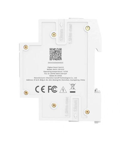 Interruttore Smart Sonoff BASIC-ZB1GSP ZigBee per Din Rail 32A