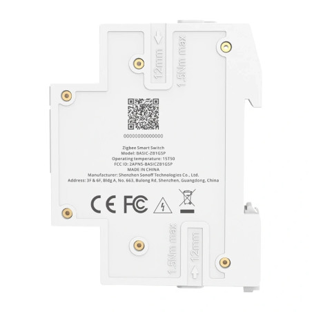 Interruttore Smart Sonoff BASIC-ZB1GSP ZigBee per Din Rail 32A