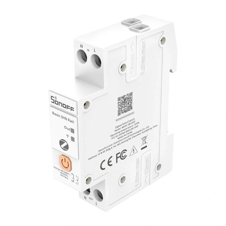 Interruttore Smart Sonoff BASIC-ZB1GSP ZigBee per Din Rail 32A Interruttore Smart Sonoff BASIC-ZB1GSP ZigBee per Din Rail 32A