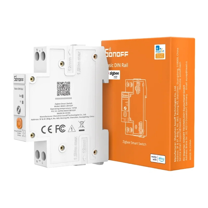 Interruttore Smart Sonoff BASIC-ZB1GSP ZigBee per Din Rail 32A Interruttore Smart Sonoff BASIC-ZB1GSP ZigBee per Din Rail 32A