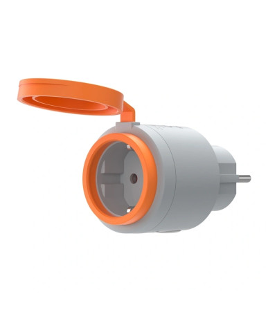 Sonoff Presa Smart da Esterno S61STPF-PM-O Matter Wi-Fi Grigio/Arancione