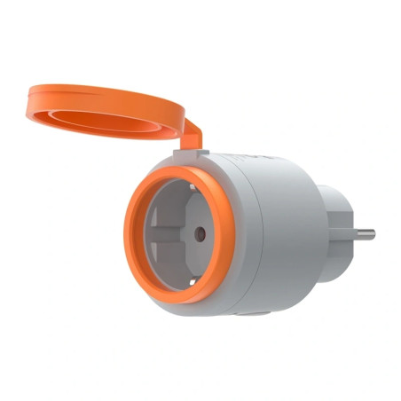 Sonoff Presa Smart da Esterno S61STPF-PM-O Matter Wi-Fi Grigio/Arancione