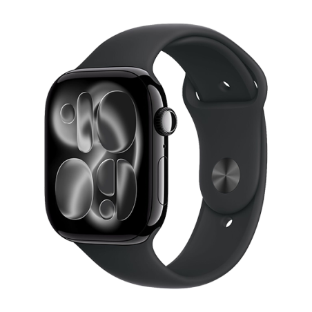 Apple Watch Series 11 GPS 46mm Nero Alluminio con Cinturino Sport Nero M/L