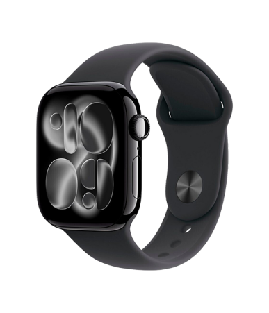 Watch Apple Watch Series 11 (2025) GPS 42mm Jet Black Aluminium Case with Black Sport Band M/L - Black