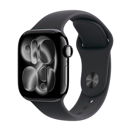 Apple Watch Series 11 GPS 42mm Nero Alluminio con Cinturino Sport Nero M/L