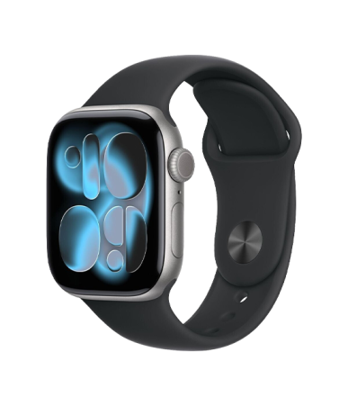 Watch Apple Watch Series 11 (2025) GPS 42mm Space Grey Aluminium Case with Black Sport Band M/L - Grey