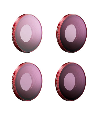 PGYTECH Set Filtri ND per DJI Osmo Action 3 (ND8, ND16, ND32, ND64)