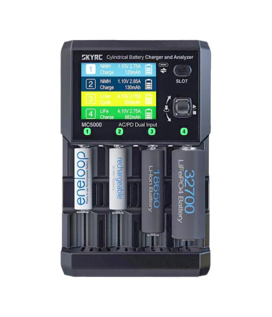 SkyRC MC5000 Caricabatterie e Analizzatore per Batterie Cilindriche USB-C