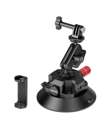 Supporto a ventosa Neewer 4.5" con braccio magico per fotocamera e smartphone