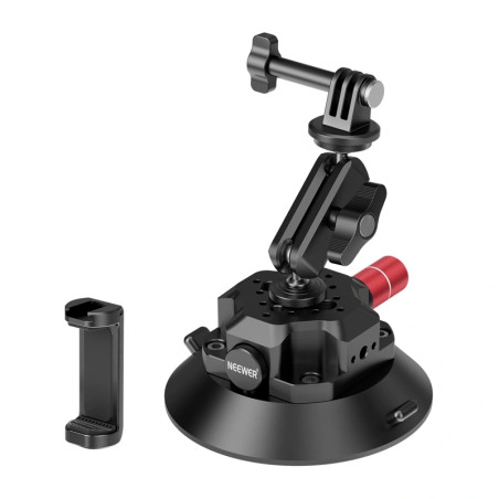 Supporto a ventosa Neewer 4.5" con braccio magico per fotocamera e smartphone