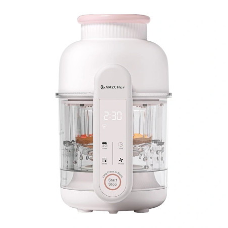 Cuocipappa AMZCHEF CE-F5-CW a vapore e frullatore 300W