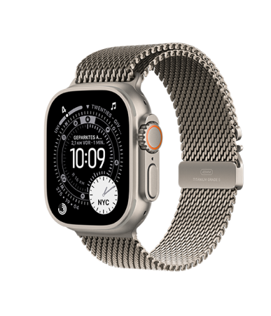 Apple Watch Ultra 3 49mm Titanio Naturale con Cinturino Milanaise Naturale 5G