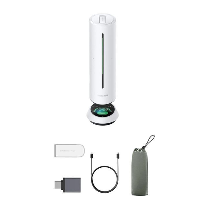 Vivavoce per conferenze Insta360 Wave con 8 microfoni MEMS, bianco