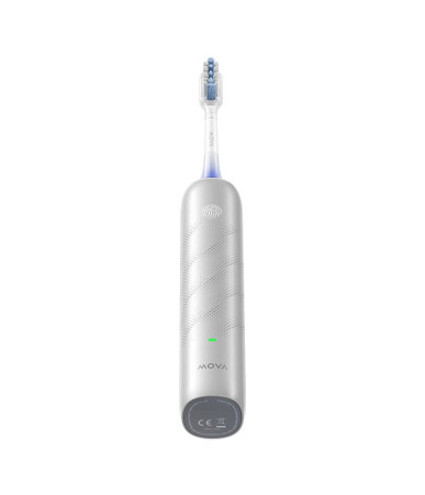 Spazzolino sonico MOVA Fresh Pro con app e ricarica wireless, argento - foto 5