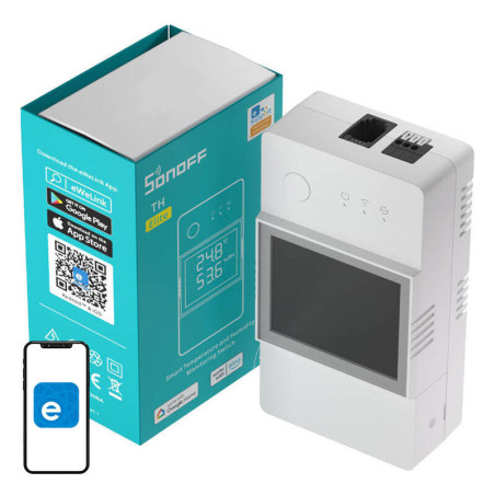 Interruttore smart Sonoff THR316D TH Elite Wi-Fi, bianco