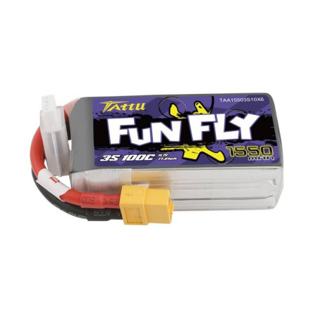 Batteria LiPo Tattu Funfly 1550mAh 11,1V 100C 3S1P