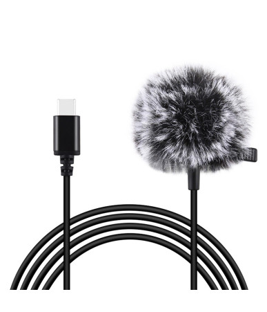 Jack Puluz tie microphone with clip PU425 1.5m USB-C
