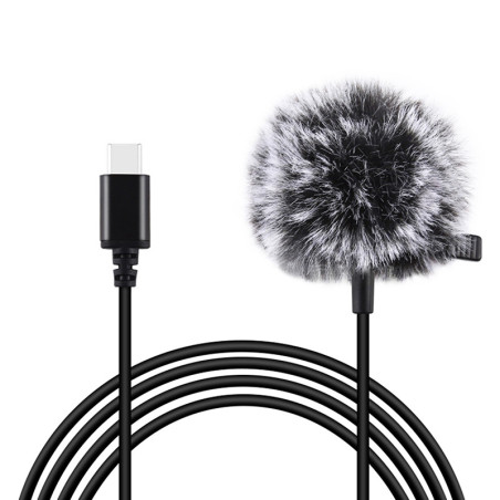 Puluz PU425 Microfono Lavalier USB-C 1.5m con Clip