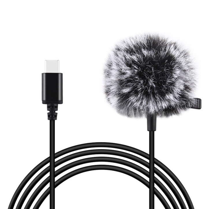 Puluz PU425 Microfono Lavalier USB-C 1.5m con Clip