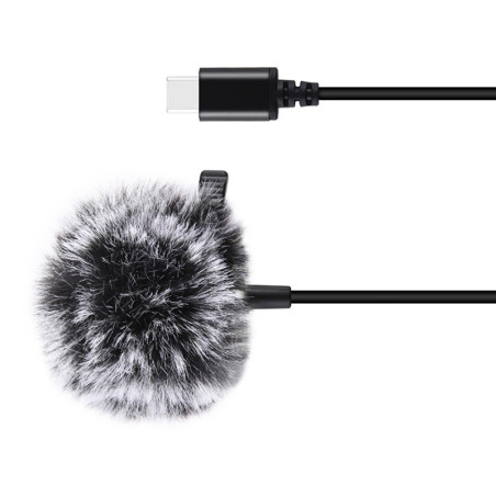 Puluz PU425 Microfono Lavalier USB-C 1.5m con Clip