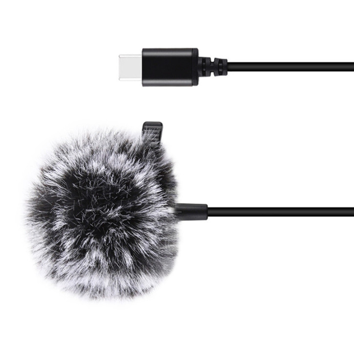 Puluz PU425 Microfono Lavalier USB-C 1.5m con Clip